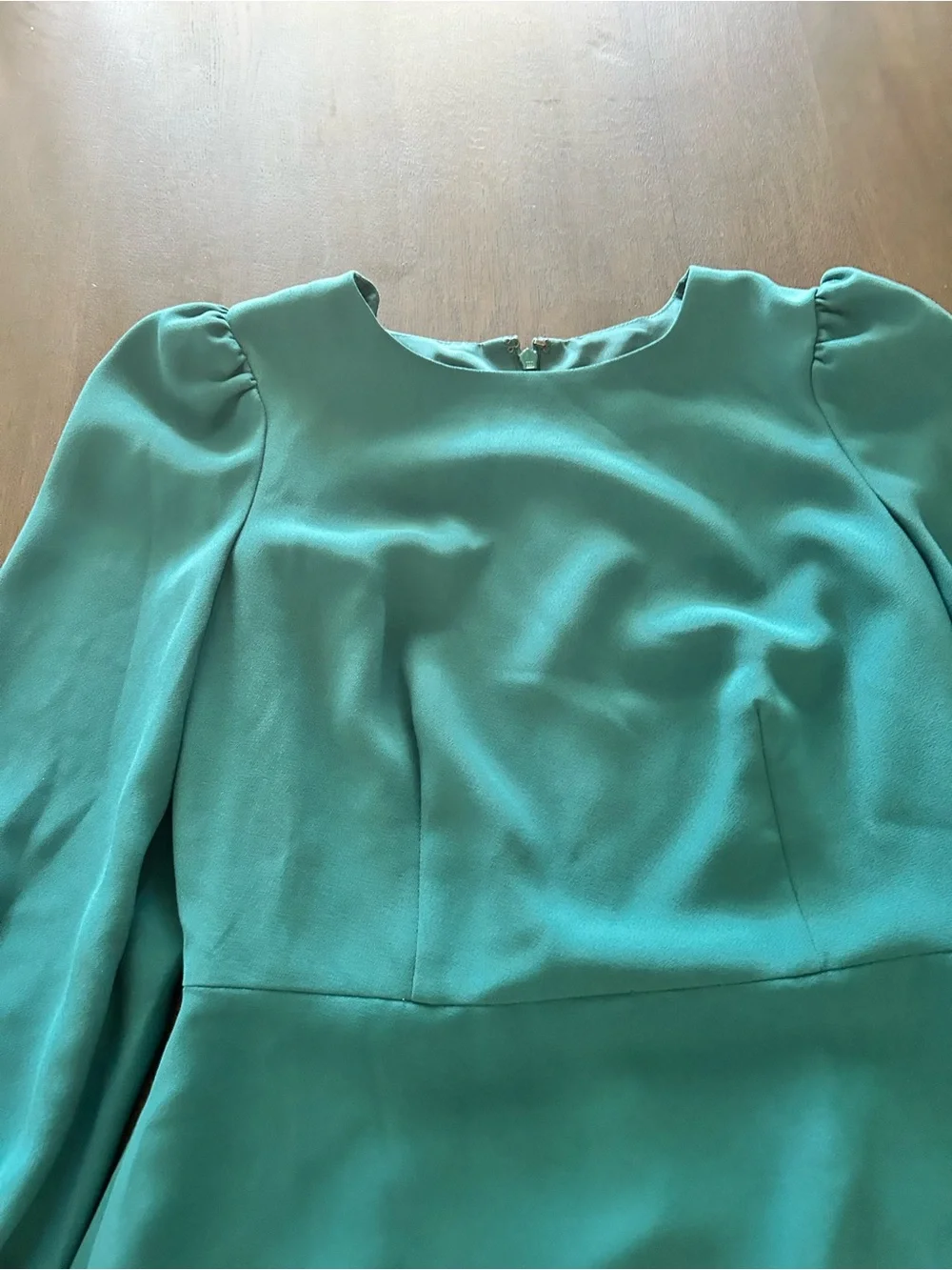 J. Crew NWT spicy jade long sleeve sheath crepe mini dress